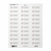 Roze Waterverf Tulpen Framing Initiaal Etiket (Full Sheet)