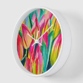 Roze waterverf tulpen kunst (Hoek)