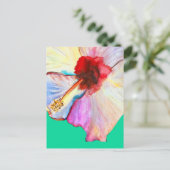 Roze waterverf tulpen kunst briefkaart (Staand voorkant)