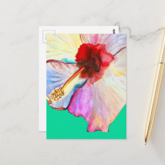 Roze waterverf tulpen kunst briefkaart