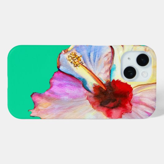 Roze waterverf tulpen kunst Case-Mate iPhone case (Achterkant (horizontaal))