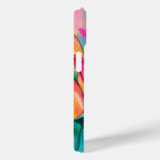 Roze waterverf tulpen kunst Case-Mate iPhone case (Achterkant / Rechts)