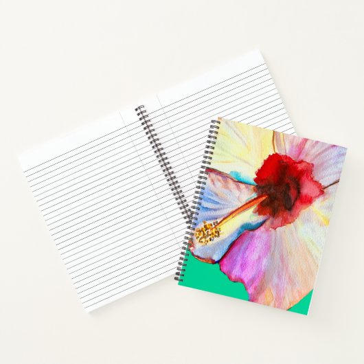 Roze waterverf tulpen kunst notitieboek (Binnen)