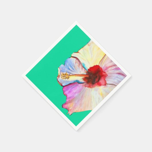 Roze waterverf tulpen kunst servet (Hoek)