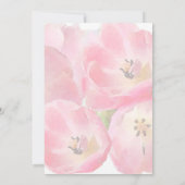Roze Waterverf Tulpen repetitie Inwendige uitnodig Kaart (Achterkant)