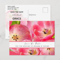 Roze Waterverf Tulpen Sla de datum op
