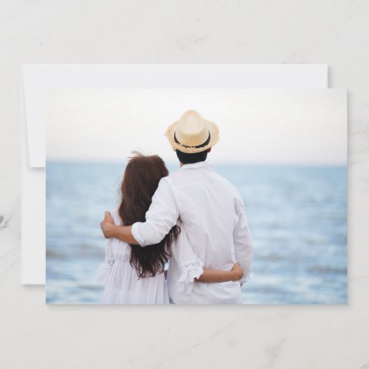 Roze Waterverf Tulpen Sla de datum op Kaart (Achterkant)