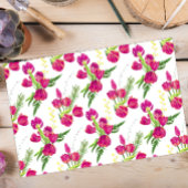 Roze Waterverf Tulpen Tissue Paper Tissuepapier