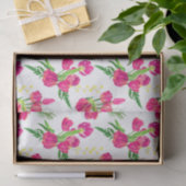 Roze Waterverf Tulpen Tissue Paper Tissuepapier (Geschenk)