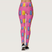 Roze Waterverf Twin Pop Popsicles Foodie Leggings (Achterkant)