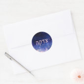 Roze Waterverf Twinkle Stars Charity Pushka Ronde Sticker (Envelop)