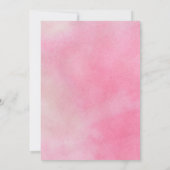 Roze Waterverf Twins Baby shower Kaart (Achterkant)