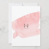 Roze Waterverf Uitnodiging tot bruiloft (Achterkant)