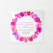 Roze waterverf van de bloemen drieluik programma (Cover)