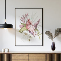 Roze Waterverf van de Cockato Parrot