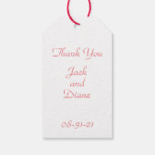 Roze Waterverf van de tuin Rose Bouquet Cadeaulabel (Achterkant)