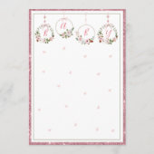 Roze Waterverf van glitter Harten Baby shower Kaart (Achterkant)