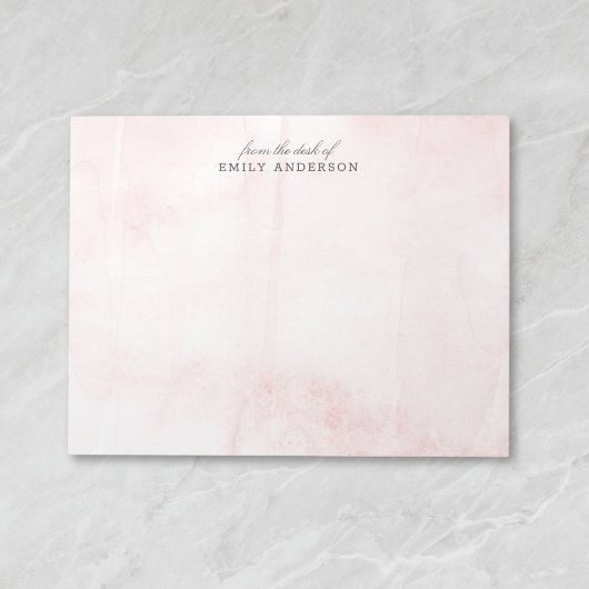 Roze Waterverf van het bureau van gepersonaliseerd Notitieblok