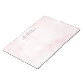 Roze Waterverf van het bureau van gepersonaliseerd Notitieblok (Schuin)