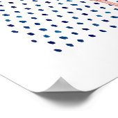 Roze Waterverf van het fluitpatroon Poster (Hoek)