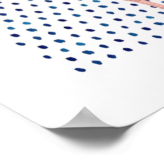 Roze Waterverf van het fluitpatroon Poster (Hoek)