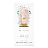 Roze Waterverf van Real Estate 2022 Agenda Reclamekaart (Voorkant)