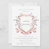 Roze Waterverf van wilde bloemen Vrijgezellenfeest Kaart (Voorkant)