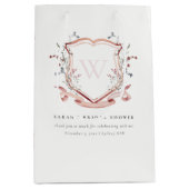 Roze Waterverf van wilde bloemen Vrijgezellenfeest Medium Cadeauzakje (Voorkant)