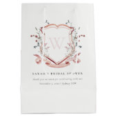 Roze Waterverf van wilde bloemen Vrijgezellenfeest Medium Cadeauzakje (Achterkant)