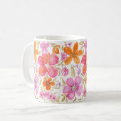 Roze Waterverf ventilator Koffiemok (Voorkant links)
