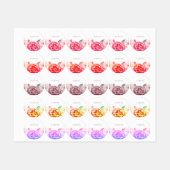 Roze Waterverf ventilator Labels (Vel)