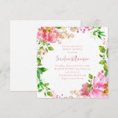 Roze Waterverf ventilator Rustisch Vrijgezellenfee Kaart (Voorkant / Achterkant)