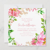 Roze Waterverf ventilator Rustisch Vrijgezellenfee Kaart (Voorkant)