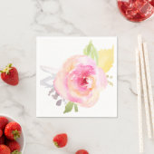 Roze Waterverf ventilator Servetten (Insitu)