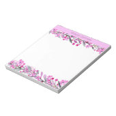 Roze Waterverf ventilatorgrens Notitieblok (Linkerzijde)