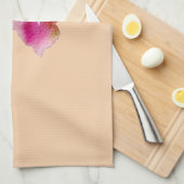 Roze waterverf verbascum bloesem theedoek (Quarter Fold)