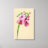 Roze waterverf Verbascum blush Canvas Afdruk (Voorkant)