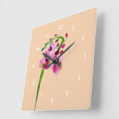 Roze waterverf Verbascum blush flower Vierkante Klok (Hoek)