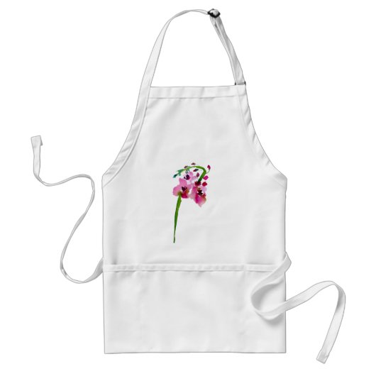 Roze waterverf Verbascum blush Standaard Schort (Voorkant)