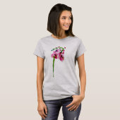 Roze waterverf Verbascum blush T-shirt (Voorkant volledig)