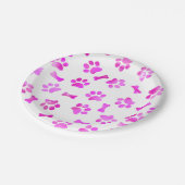 Roze Waterverf Verf Dagen Papieren Bordje (Gekanteld)