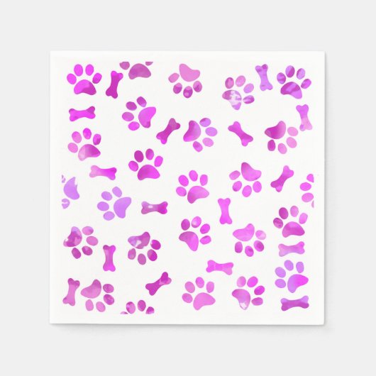 Roze Waterverf Verf Dagen Servet (Voorkant)