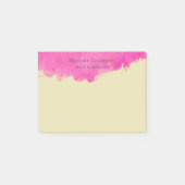 Roze Waterverf Verf Splatter Post-it® Notes (Voorkant)