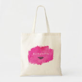 Roze Waterverf Verf Splatter Tote Bag (Voorkant)