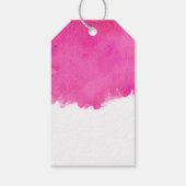 Roze Waterverf Verf Splatter Weddenschap Bedankt Cadeaulabel (Achterkant)