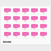 Roze Waterverf verfspetterkaars Vierkante Sticker (Vel)