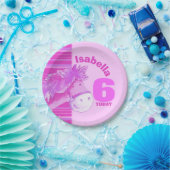 Roze waterverf verjaardagsfeestje bord (Feest)