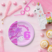 Roze waterverf verjaardagsfeestje bord (Feest)