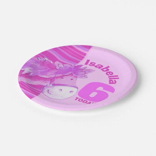 Roze waterverf verjaardagsfeestje bord (Gekanteld)