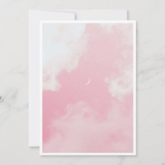 Roze Waterverf Verjaardagsfeestuitnodiging Kaart (Achterkant)